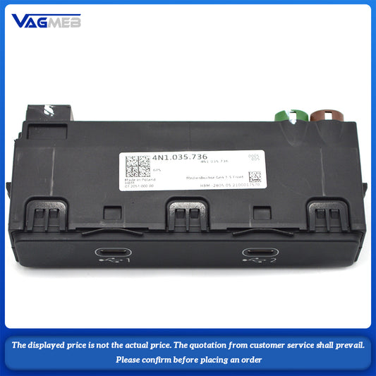 For Audi A6 A7 A8 Q7 Q8 Q8 E-tron Carplay Switch Dual USB Phone Interface 4N1 035 736 4N1035736