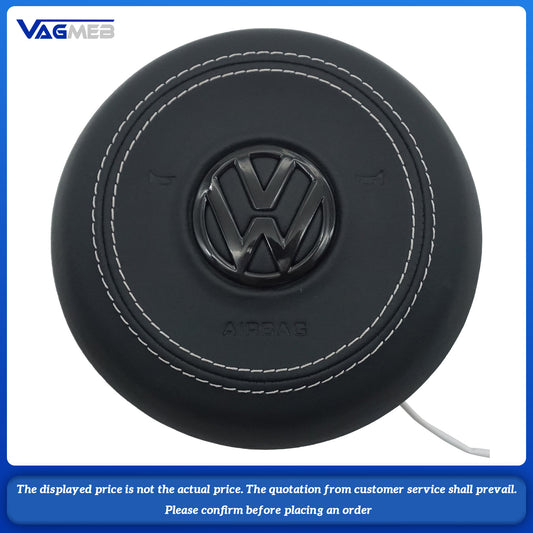 LED Steering wheel airbag cover multifunction Corrigan's line steering wheel For VW Golf MK7 Dermal white thread