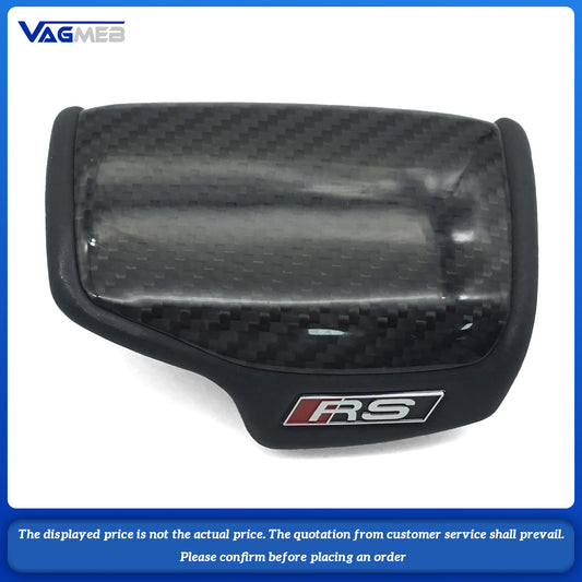 For Audi A4B9 A5 Q5 Shift Handball Cover Carbon Fiber Leather Modified Handle RS LOGO