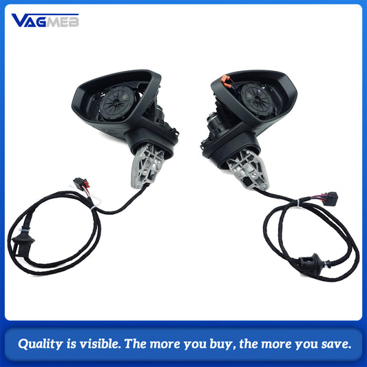 For Audi A3 8Y Electric Folding Mirror Half Assembly Complete Kit With Folding Control Switch 2022