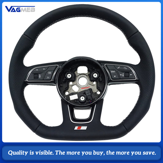 New Products Perforated Leather Steering Wheel For Audi A4 B9