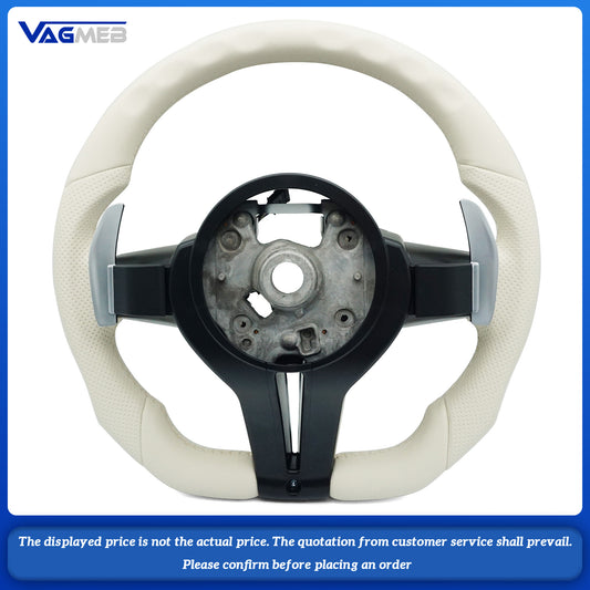 Beige Sports Steering Wheel Fit For BMW F30 F32 F10 F20 F22 F07 F01 E46 E90 M3 M4 M5 M7 3 Series 5 Series Car Accessories