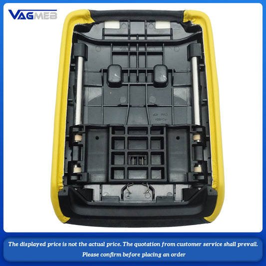 Car Armrest Box Leather Protective Cover For Audi A4 B9 Central Control Armrest Decoration Auto Accessories RS LOGO