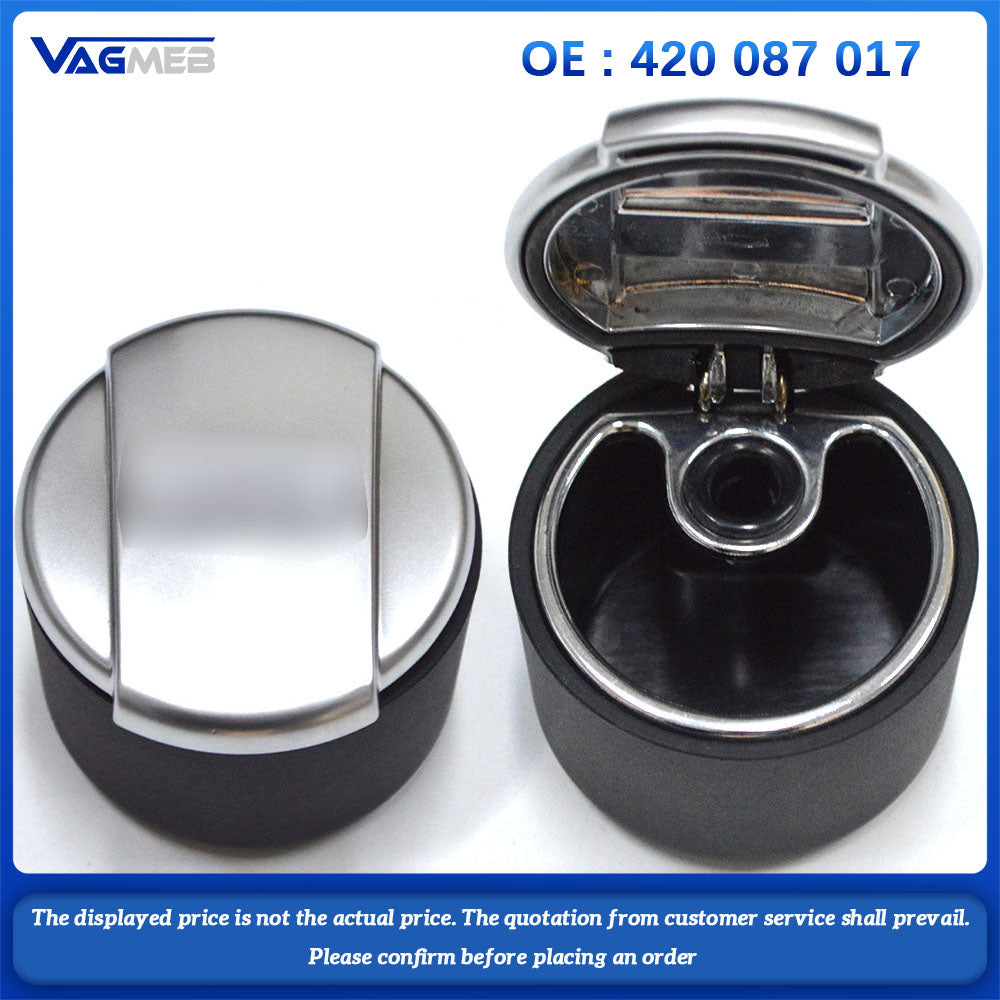 Original High Quality Ashtray Logo on Lid for Audi A4 A5 420 087 017 8UD 8V0 857 951 In Car Vehicle Ashtray Black Silver Chorme