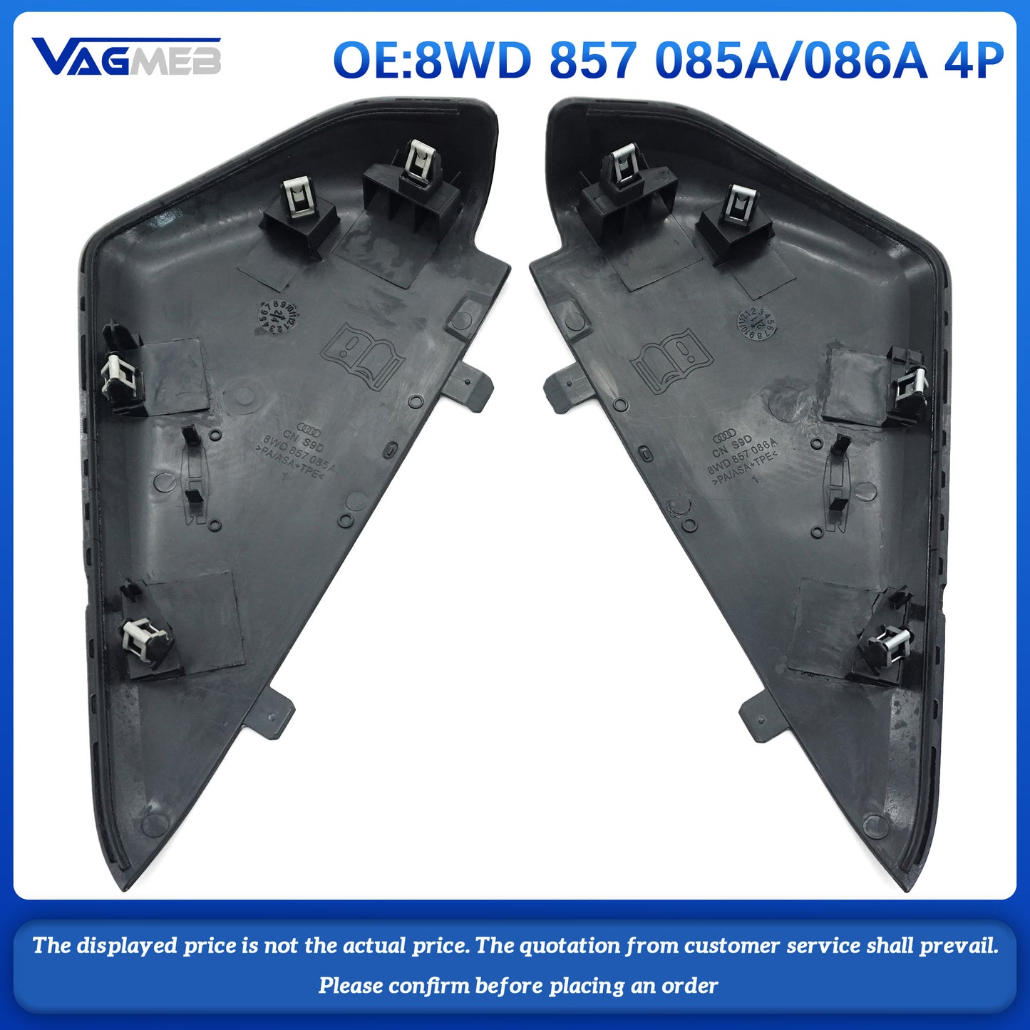Dashboard cover plate 8WD 857 085A 086A 4P