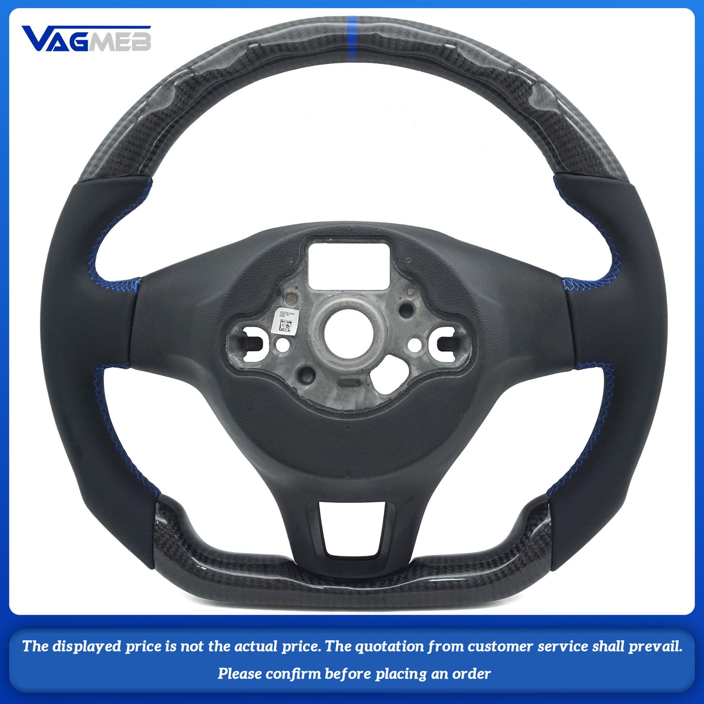 Multi-functional flat-bottom custom steering wheel For VW GOLF MK7