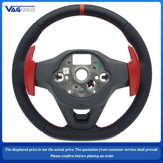 Wholesale Price Perforated Smooth Leather Black Stitching Wheel For VW Multivan T6 Car Steering Wheel