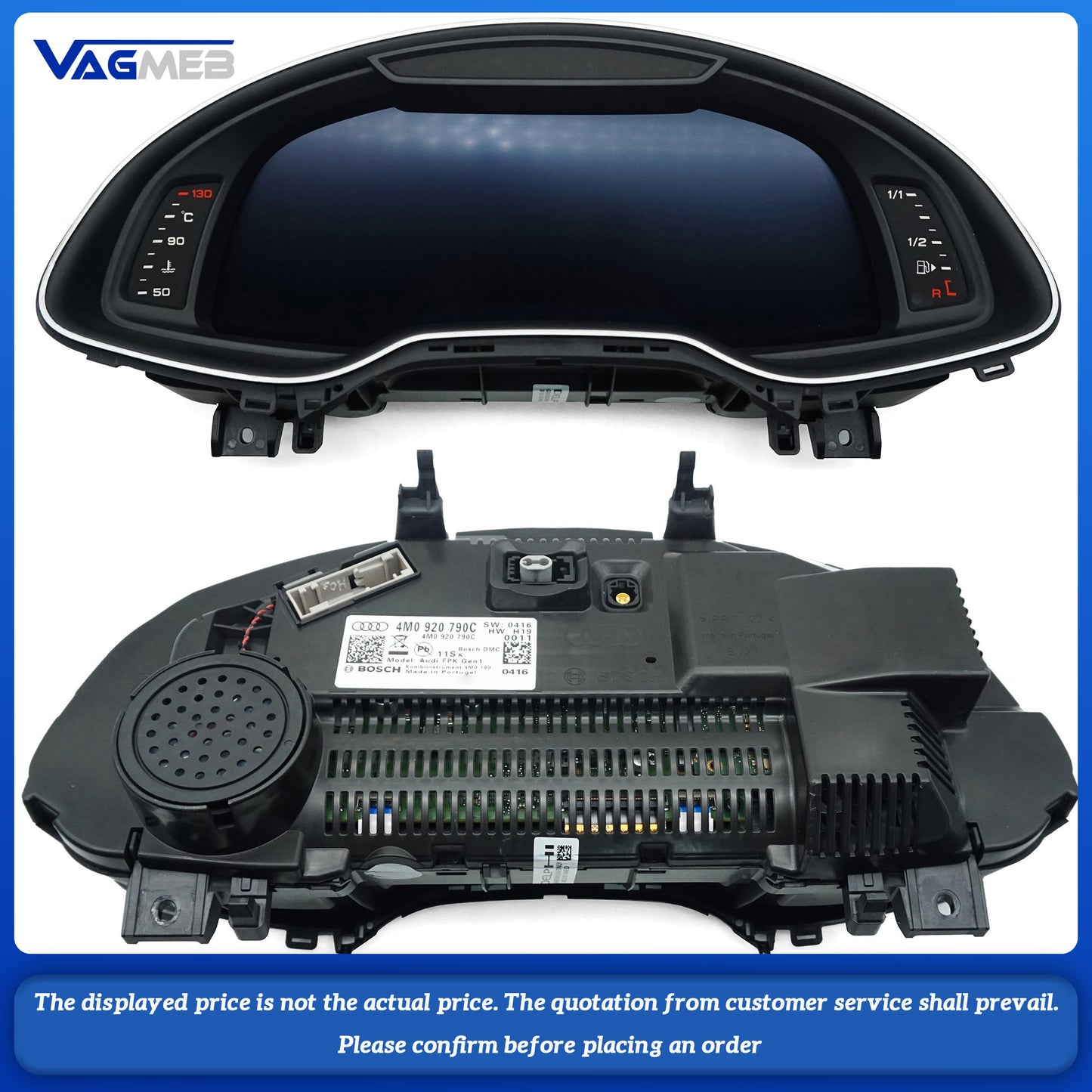 Virtual cockpit LCD instrument panel For Audi Q7 4M0 920 790 C
