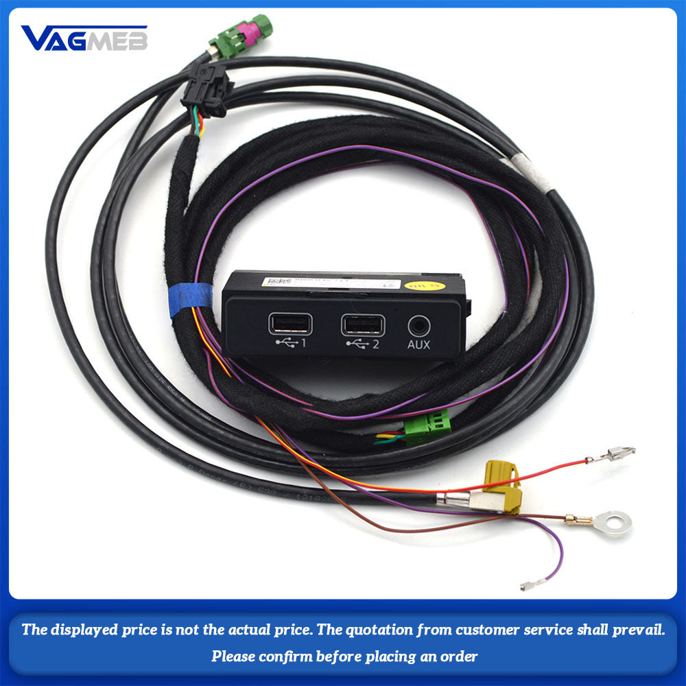 For Audi A4 B9 A5 B9 Q5 MIB2 Carplay Switch smart phone USB interface CarPlay USB AUX IN Plug Cable 8W0 035 724