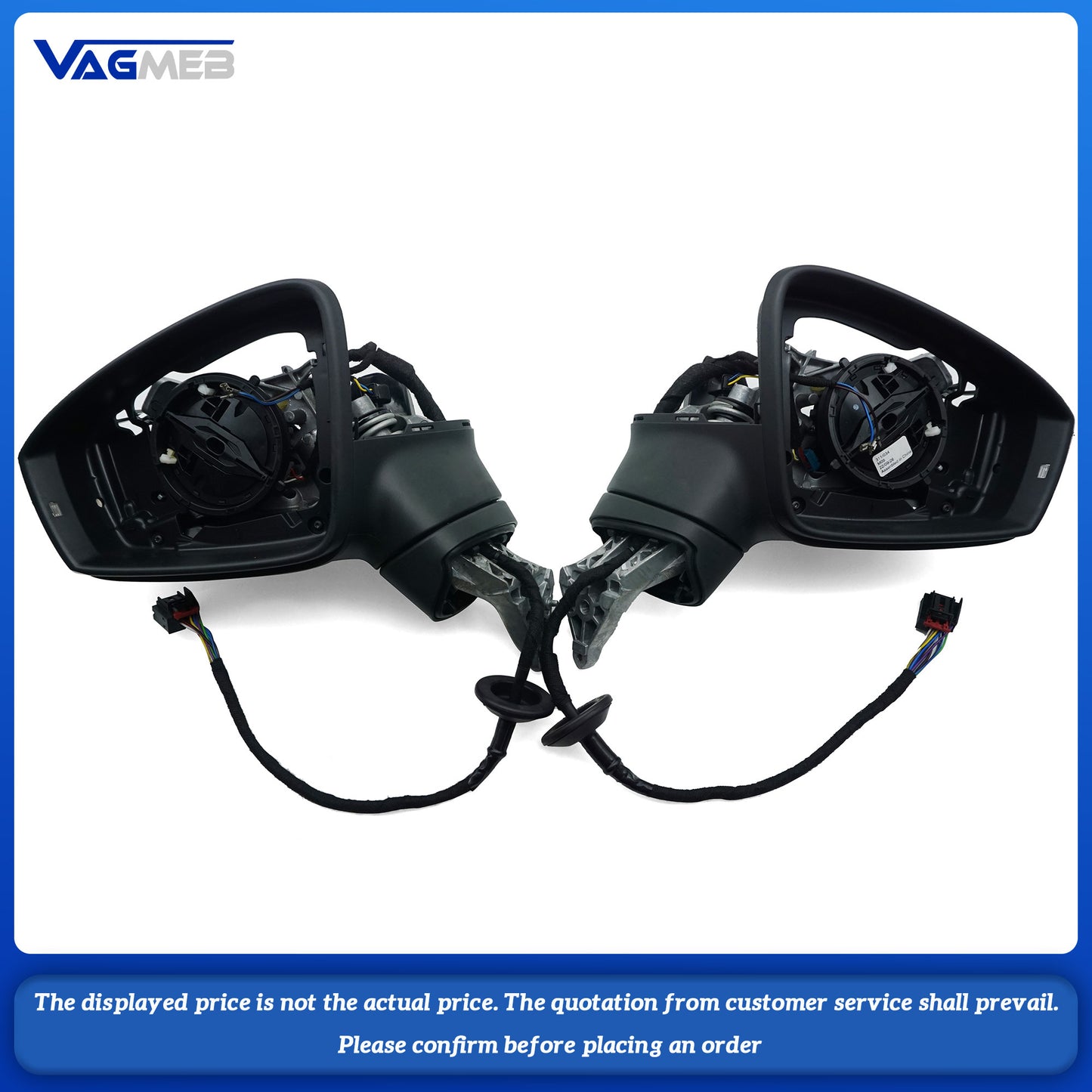 For VW Tiguan MK2 folding rearview mirror with lens heating half assembly