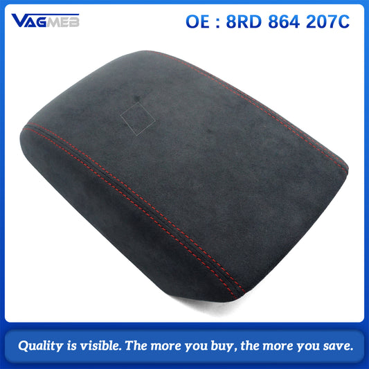 Car Interior Console Armrest Storage Box Panel Cover For Audi Q5 Trim Made of Alcantara 8RD 864 207 C