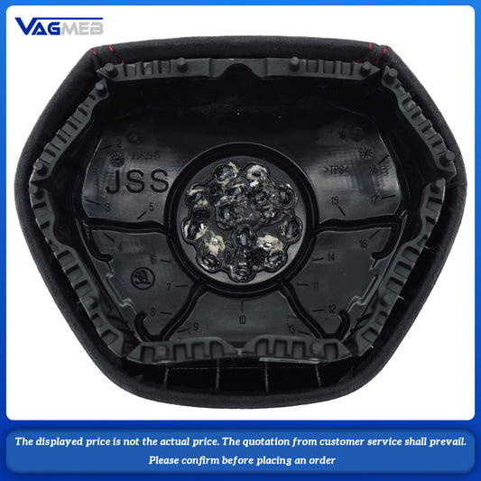 For Skoda Octavia brushed Red ABS Interior Steering Wheel Emblem