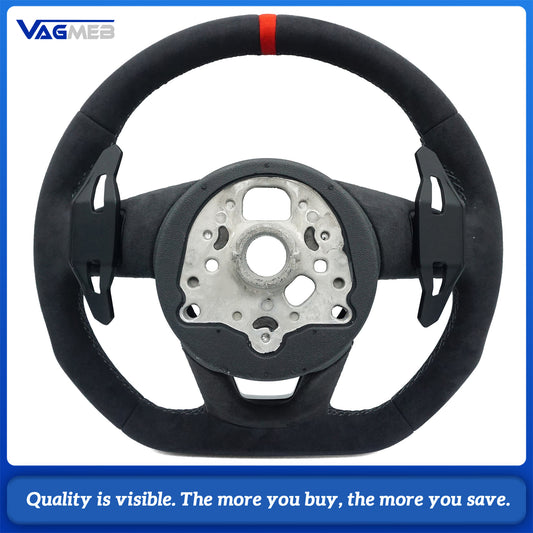 For Audi A4 S4 A5 S5 B9 A4 S4 A5 S5 B9 Upgrade Carbon Fiber Steering Wheel With Paddle Shifters Carbon Fiber Wheel