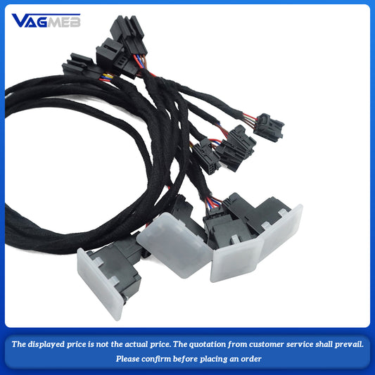 For Audi A6C8 A7, a set of handlebars + storage box + ambient lighting for the armrest