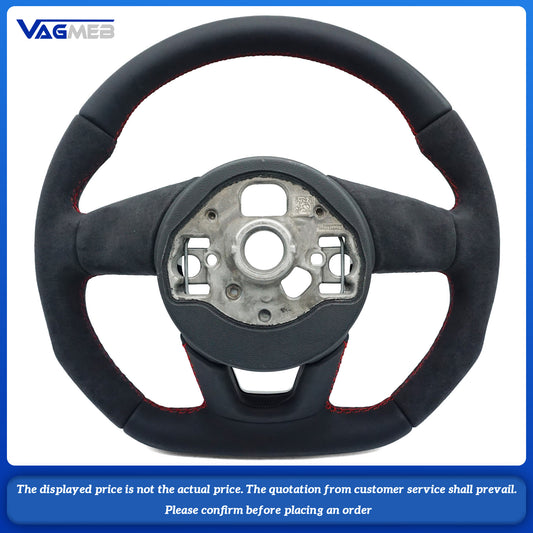 For Audi S RS Sline logo A3 8V A3 8Y custom all alcantara Steering wheel bare plate color can be customized