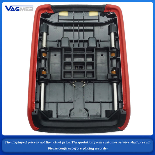 Car Armrest Box Leather Protective Cover For Audi A4 B9 Central Control Armrest Decoration Auto Accessories RS LOGO