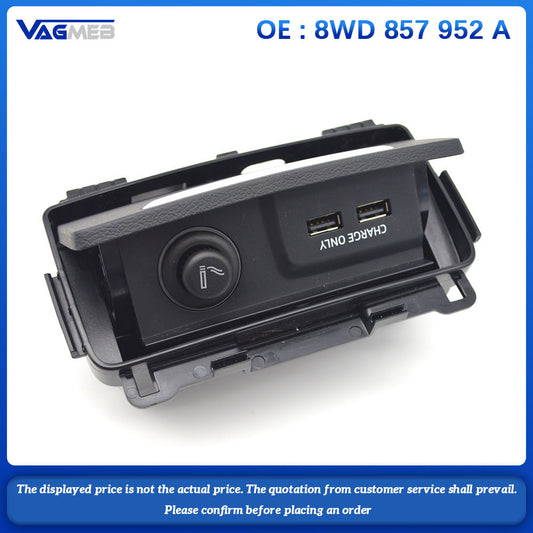 Rear USB Interface 12V Cigarette Lighter For Audi A4 B9 8WD 857 952 A