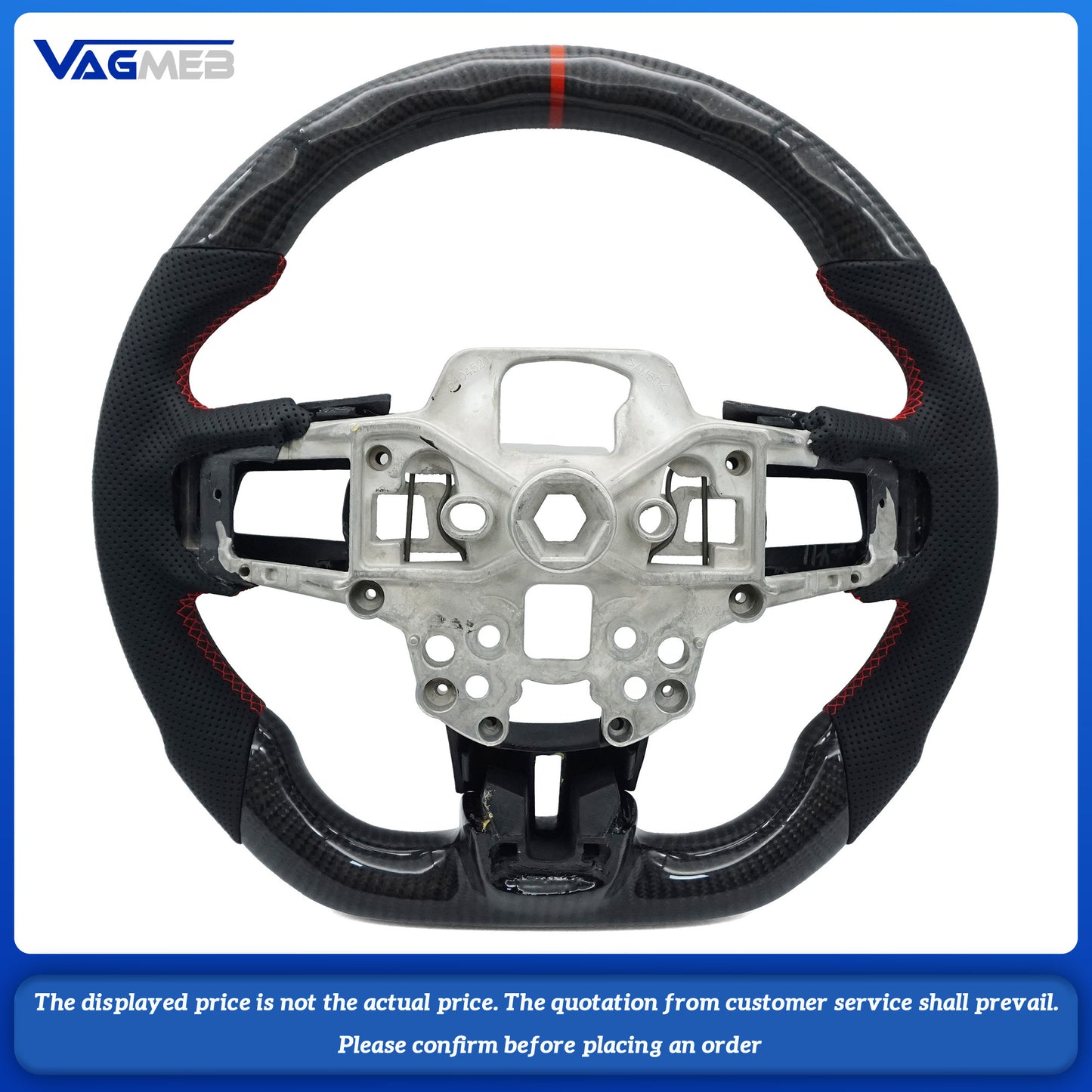 Customized stylized carbon fiber steering wheel For Ford Mustang Sport Wheel 2018