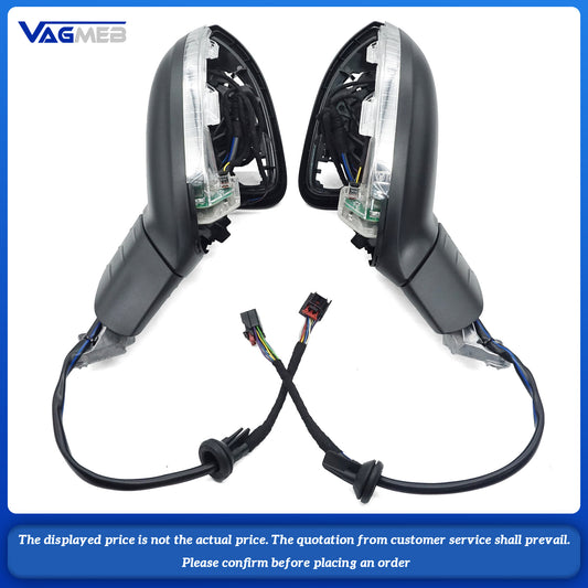 For VW Touran MK2 Folding Mirror Half Assembly Car Door Outside Rear View Mirror