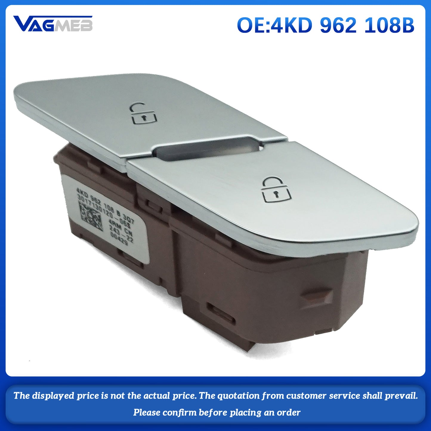 Replacement Switch Car Door Lock Switch For Audi A6C8 4KG 962 108 A 4KD 962 108B