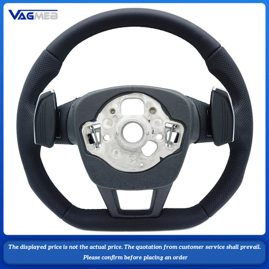 For Audi A6 C8 Full Alcantara Leather Multifunction Steering Wheel With Key Button Assembly