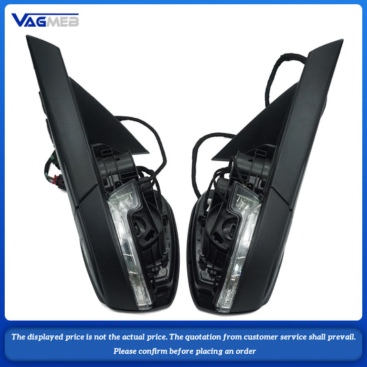 For the VW T-Roc, a pair of rearview mirror assemblies in a folded design with rearview lights