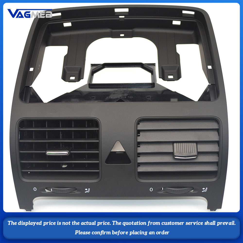 Black Front Dashboard Central Air Outlet Vent For Jetta Golf Rabbit MK5 Air Conditioning Air Vent 1KD 819 728