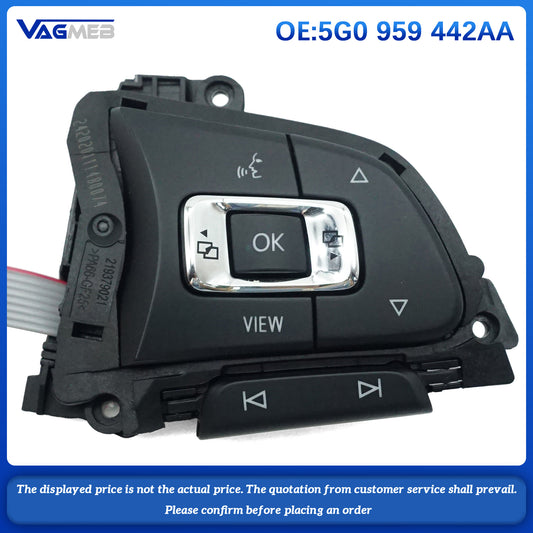 For VW Steering Wheel Cruise Control Switch Only Left Side Only 5G0 959 442AA