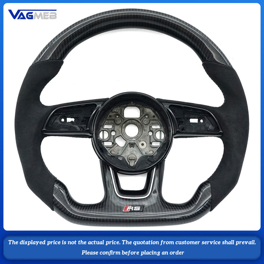 Custom high quality carbon fiber steering wheel For Audi RS logo RS3