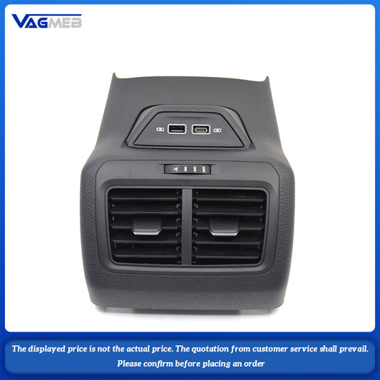 Rear Air Outlet Vent Trim Frame AC Air Vent Outlet Center Armrest With USB For VW Golf 7 MK7 2013-2017 2019 82V