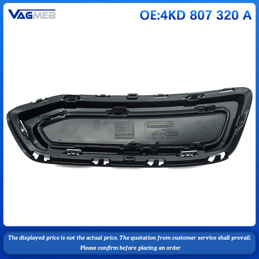 4KD 807 320 A Tailpipe Plate Rear Bumper Deflector Plate Bright Strip Plug Cover Frame for Audi A6L C8 2019-2022