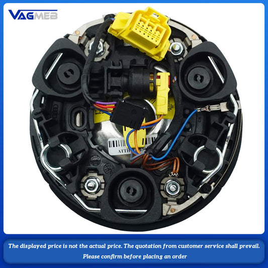 Steering wheel airbag cover multifunction steering wheel For Audi A4B9 Dermal white thread