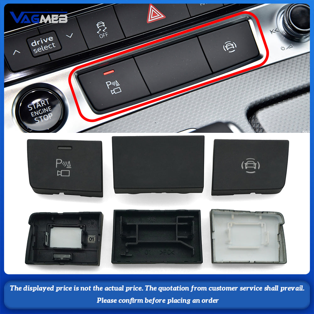 Multi functional radar button switch decorative cover for Audi A6 C8 A7 Q7 4N0 959 673 F 4N0 959 673 B, Car Accessories