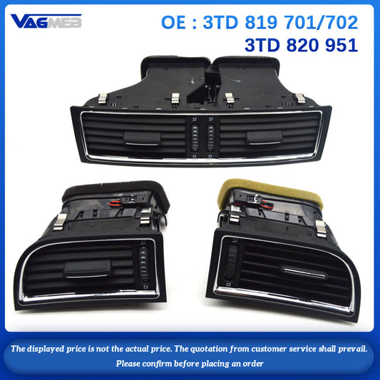 For Skoda Superb Car Central Console Air Conditioning Outlet Grille Air Conditioning Vents 3TD 819 701 702 3TD 820 951