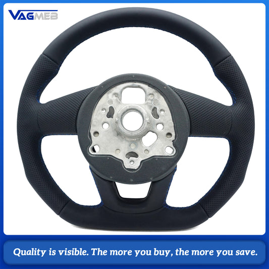 Sports style car steering wheel suitable for A4 S4 B9 A3 S3 8V RS4 RS5 A5 S5 2017-2024 leather steering wheel car accessories