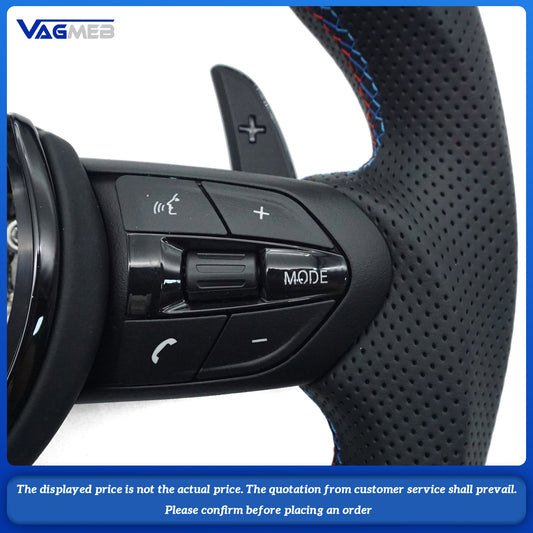 Leather material sports car steering wheel M LOGO For BMW F20 F07 F01 E46 E60 E90 M3 M4 M5 M630 F31 F32 F10,Car Accessories