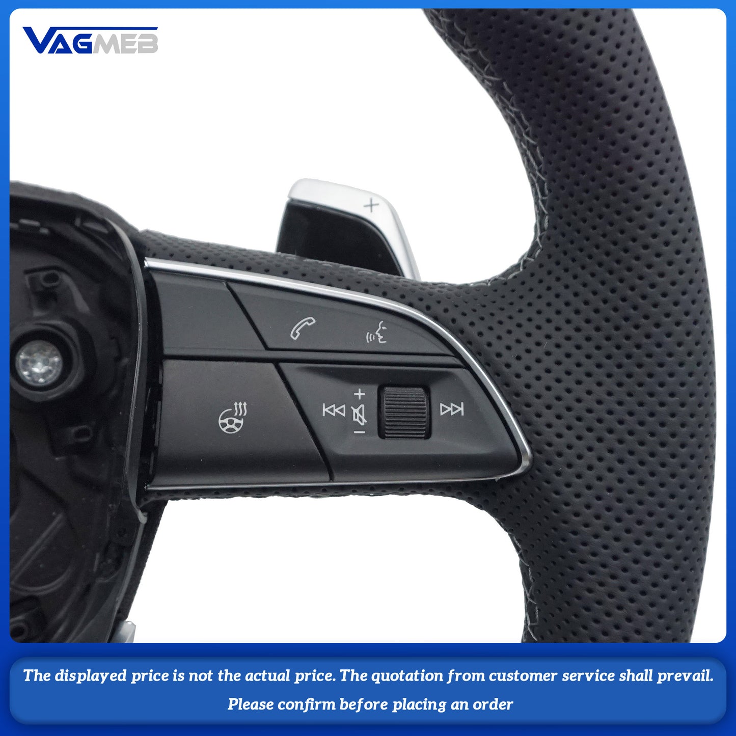 For Audi S LOGO Q5 FY Dark Gray Line Heated Steering Wheel