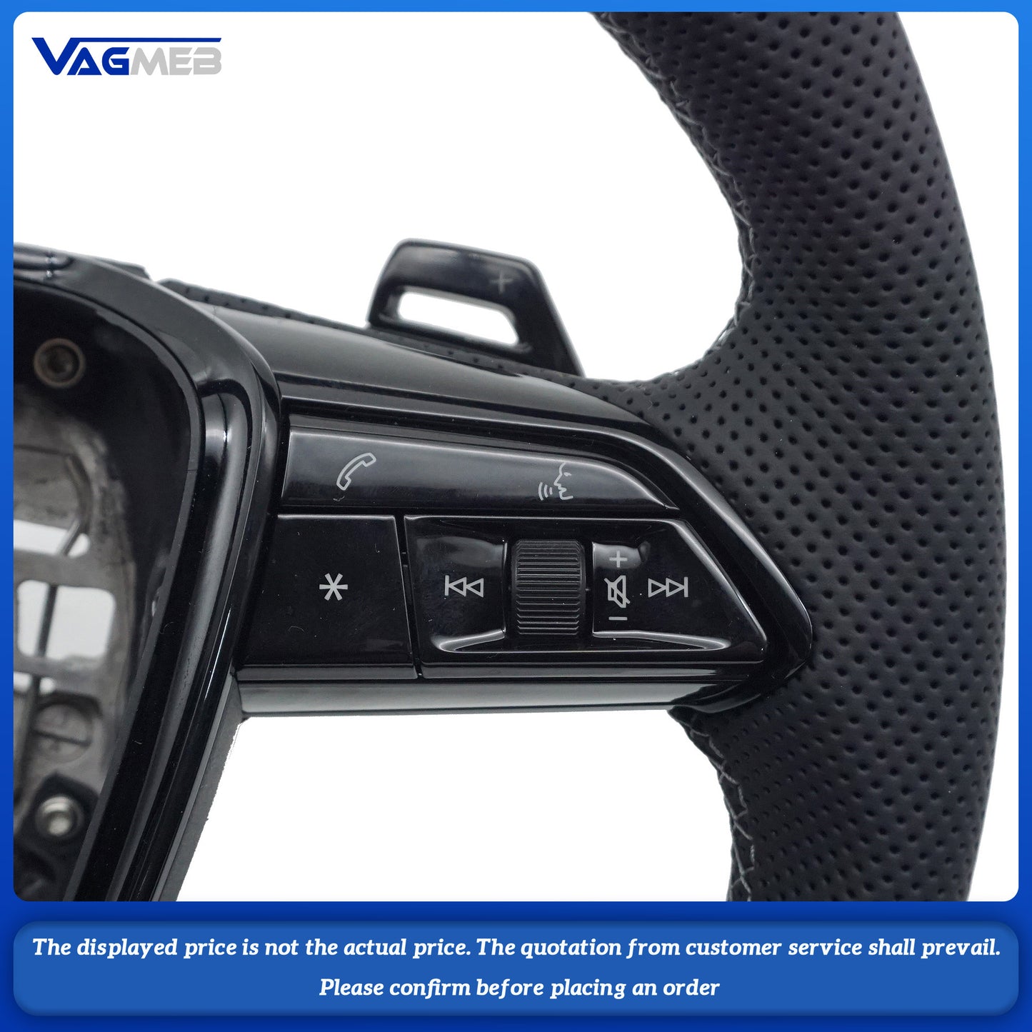 For Audi S LOGO A6C8 Dark Gray Line Heated Steering Wheel