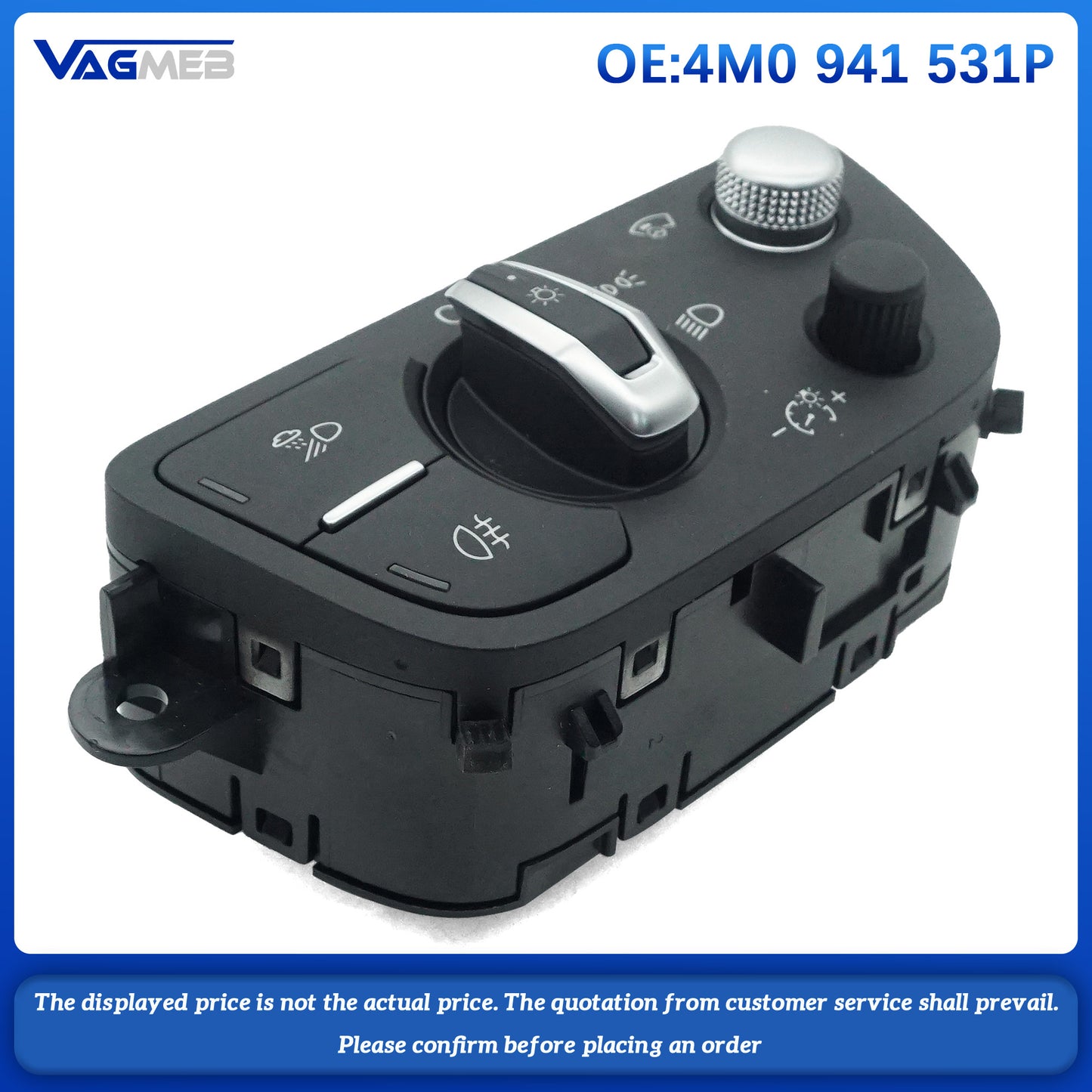 Car Headlight Control switch Headlight button Light switch For Audi A4B9 C8 Q7 A5 Q5FY 4M0 941 531 P
