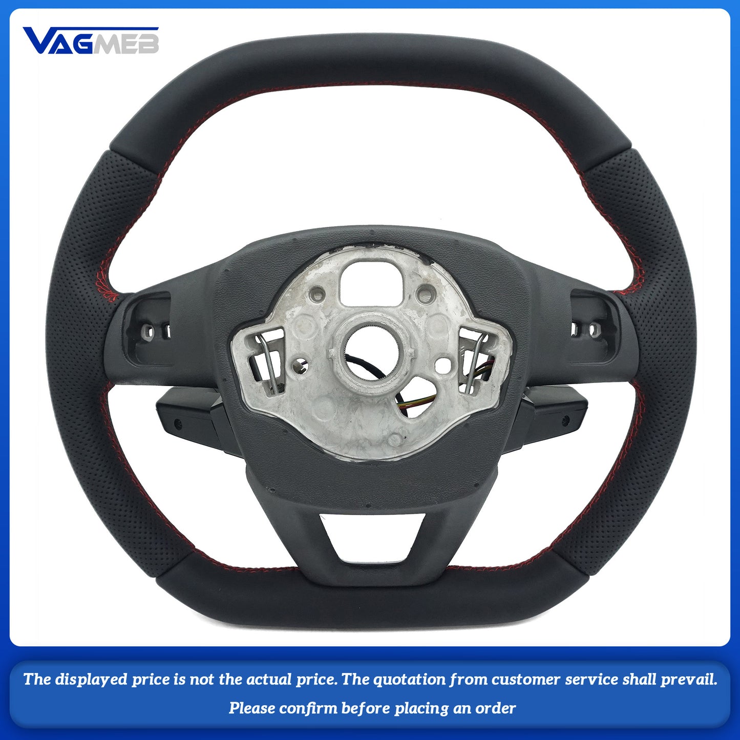 The new carbon fiber sports steering wheel for Audi A6 C8 A7 comes with a driving mode and a one touch start button switch