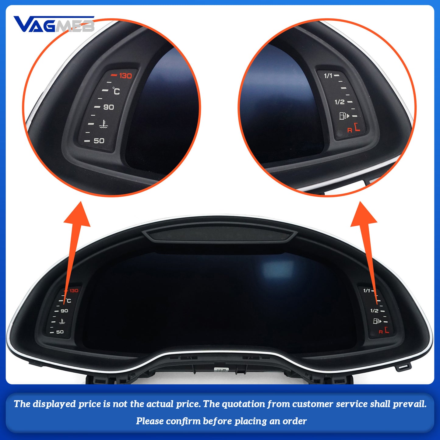 Virtual cockpit LCD instrument panel For Audi Q7 4M0 920 790 C