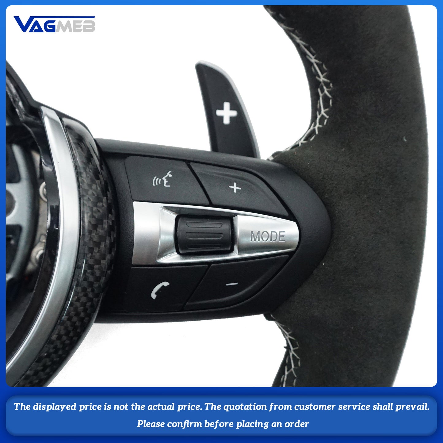 For BMW M M3 F10 F11 F13 F15 F20 F21 F22 F25 F01 F02 F03 F30 F31 F32 F35 F36 F48 Alcantara leather M sport steering wheel