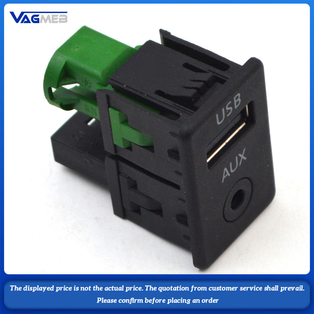 For VW Tiguan Passat B6 B7 CC RCD510 RNS310 Original OEM AUX+USB Switch Socket 3CD 035 249 AA