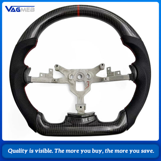 For Chevrolet Corvette C6 Z06 ZR1 2006-2011 Carbon Fiber Perforated Leather D-shape Sport Steering Wheel