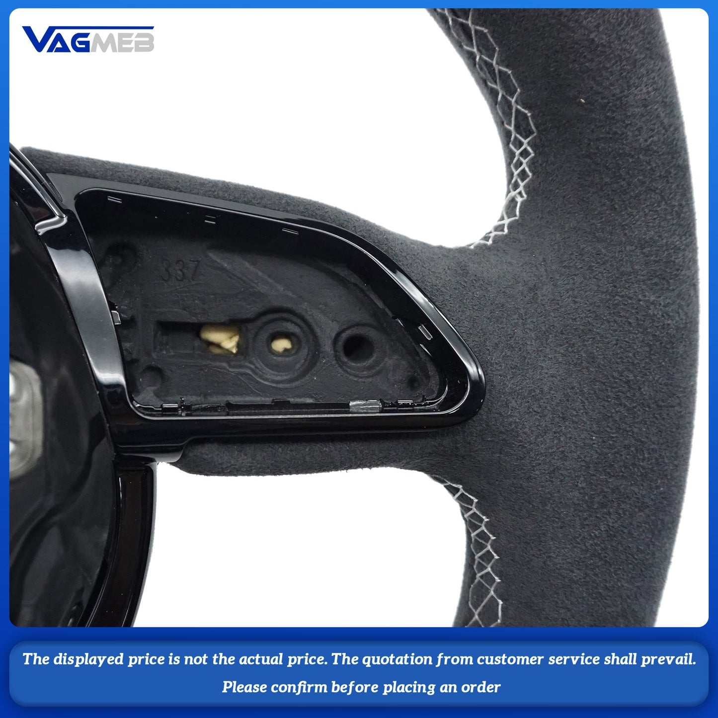 For Audi SLINE logo A3 8V A4 B8 steering wheel stitching color can be customized