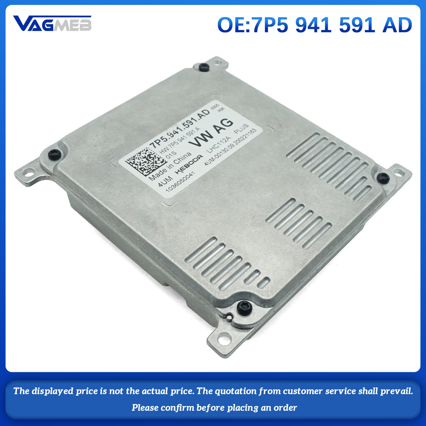 LED Headlight Control Unit Power Module For VW Golf Seat Skoda 7P5 941 791AD