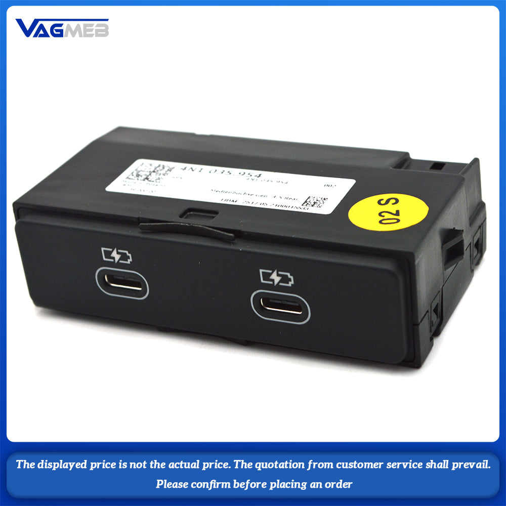 4N1 035 954 For Audi A6 A7 A8 Q8 CARPLAY dual usb-c charger PD type c switch