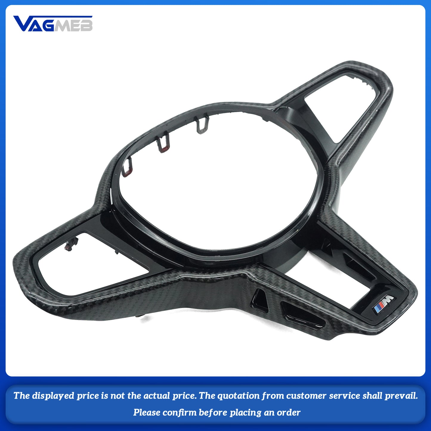 For BMW For BMW M3 M4 G30 G31 G26 G03 G04 G07 G07 G8 G87 G80 G82 G81 F90 G20 G22 Carbon fiber steering wheel decorative frame M