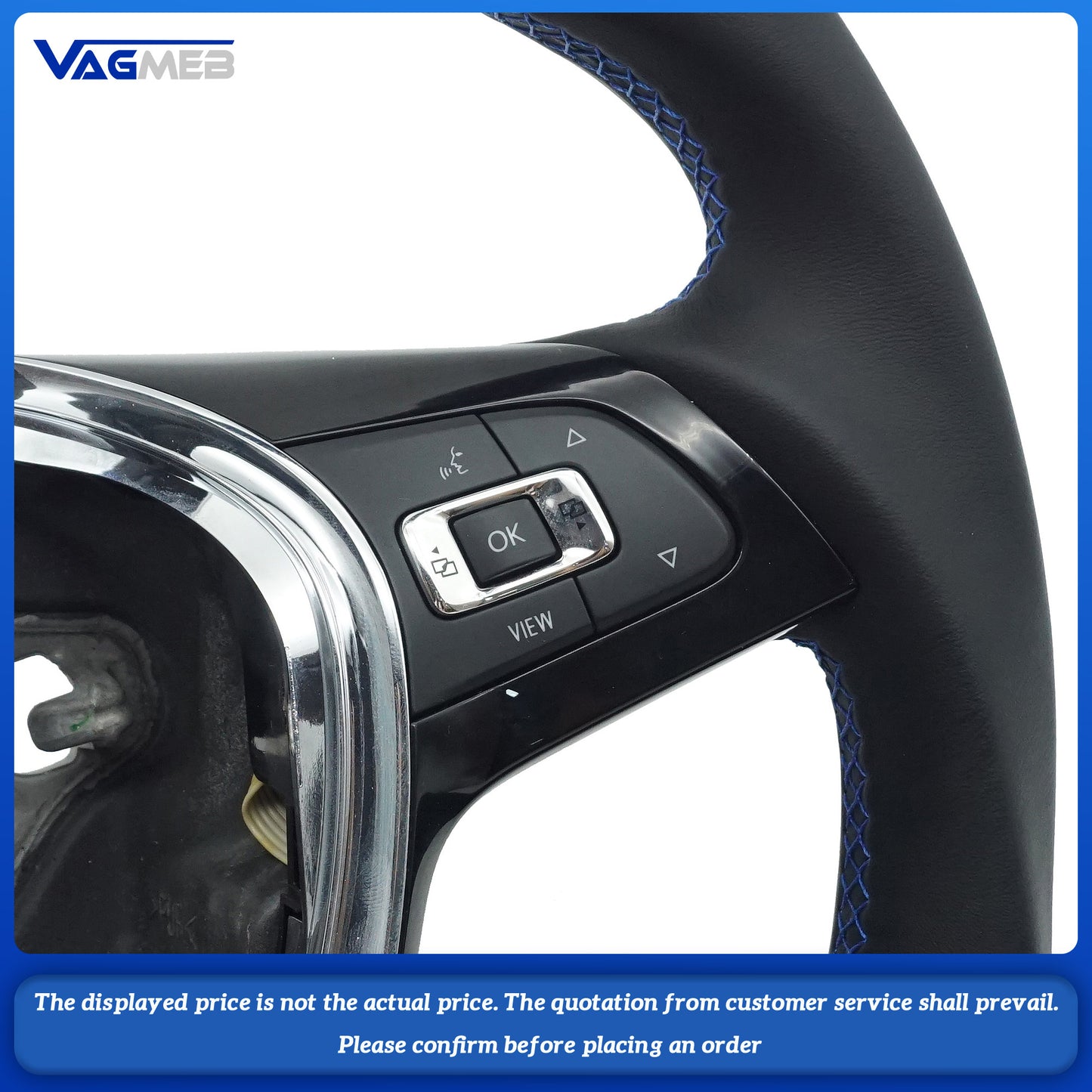 Multi-functional flat-bottom custom steering wheel For VW GOLF MK7