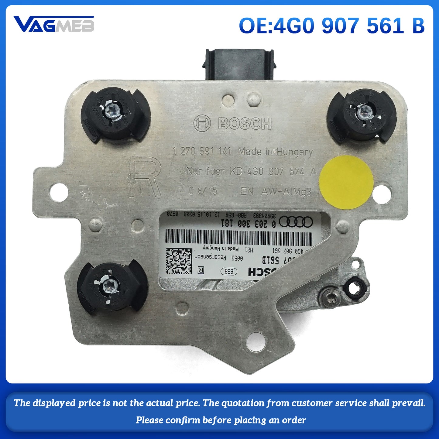 Cruise Control Distance Radar Sensor 4G0 907 561 B For Audi A6 A7 2016 2017 2018